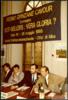 Miguel Delibes Setién en la mesa de conferenciantes del Congreso de novelistas celebrado con moti...