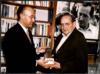 Ramiro Ruiz Medrano hace entrega a Miguel Delibes Setién del Premio Provincia de Valladolid a la ...