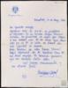 Carta de Máximo Cajal a Miguel Delibes Setién, agradeciendo el libro que por medio de Ontañón ha ...