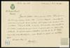 Carta de Enrique Sopeña a Miguel Delibes Setién, sobre su dimisión de la rectoría de la Iglesia d...
