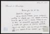 Carta de Bernardo de Arrizabalaga a Miguel Delibes Setién, sobre el estado de salud de Manuel Leg...
