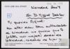 Carta de María José Vidal Errasti a Miguel Delibes Setién, sobre deseos de felicidad, salud y pre...