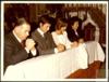Miguel Delibes de Castro e Isabel Mateos Guilarte en el día de su boda, junto a los testigos Ánge...