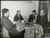 Miguel Delibes Setién acompañado a la mesa de Manuel Delibes Setién, Germán Delibes de Castro y M...