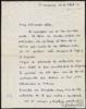 Carta de R. Berlioux a Miguel Delibes Setién, sobre el tema de su tesina "la caza y el cazad...