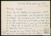 Carta de Tereto, mujer de Isaac Montero, a Miguel Delibes Setién, sobre dejar de trabajar en Clave.