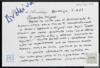 Carta de Bernardo de Arrizabalaga a Miguel Delibes Setién, sobre la muerte de su hermano Manolo D...